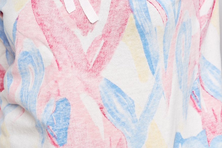 Chandail avec Capuchon en Tricot Léger Imprimé de Coeur multicolores