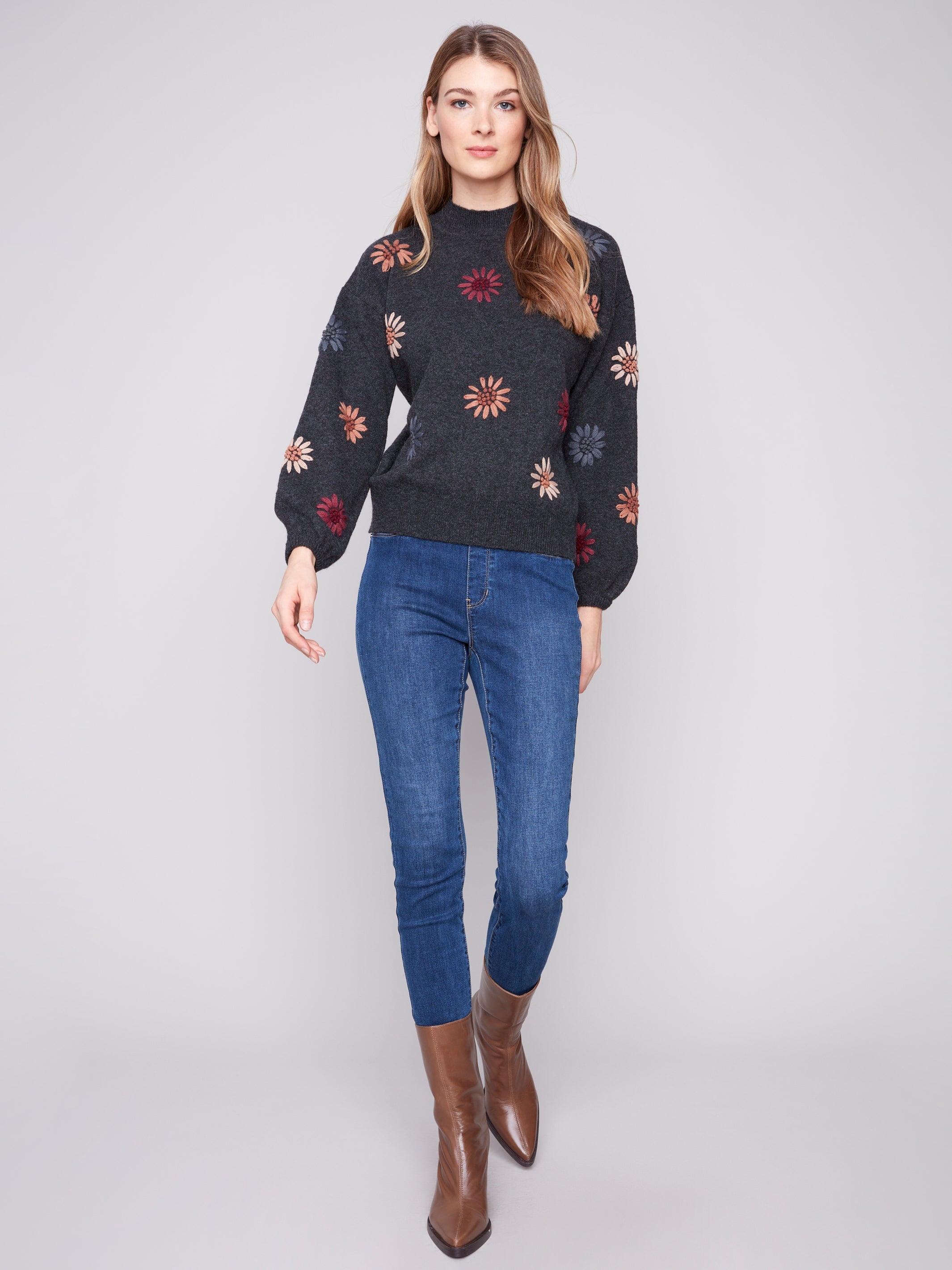 Chandail Tricot Fleurs