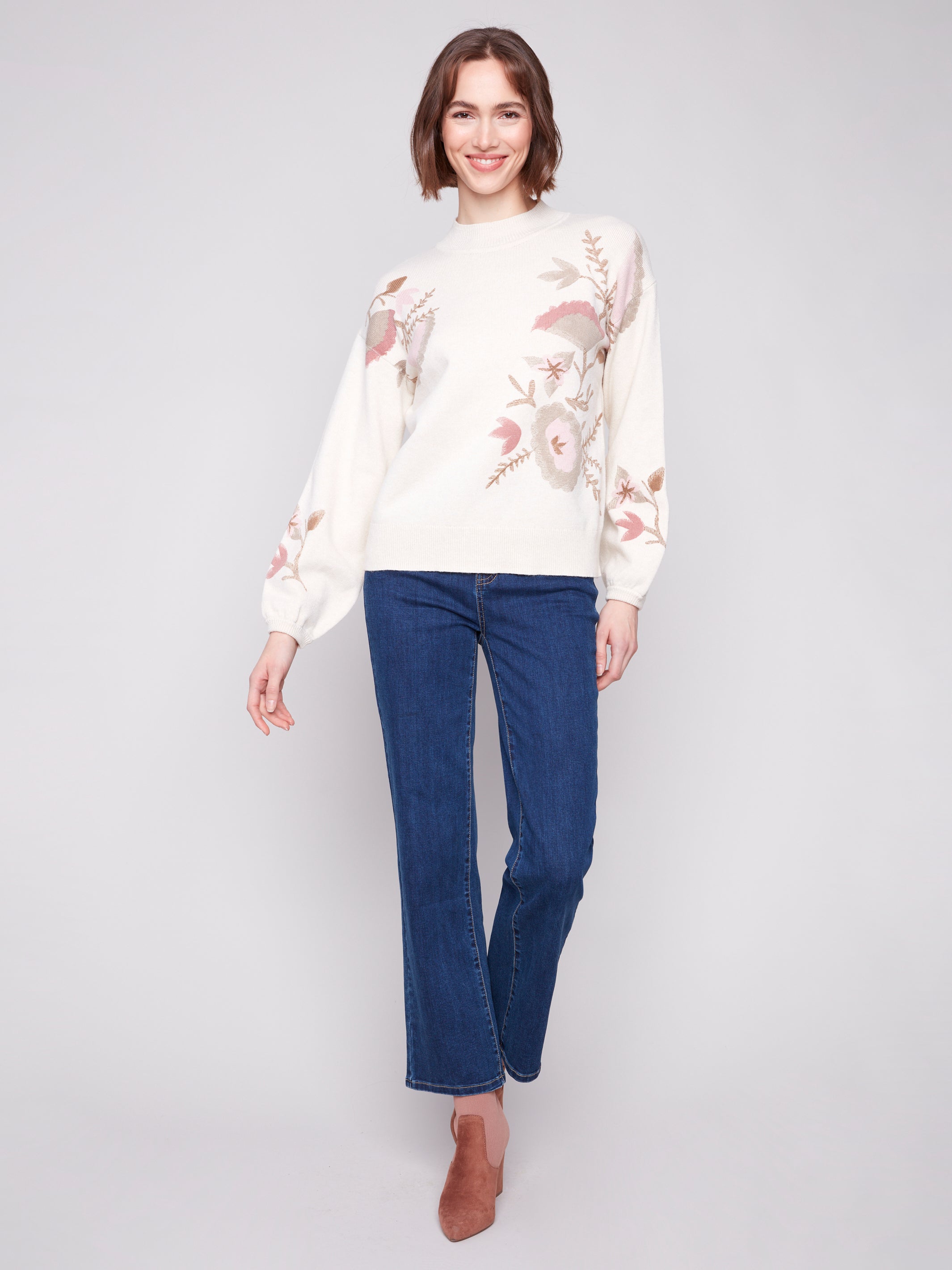 Chandail Tricot Fleurs