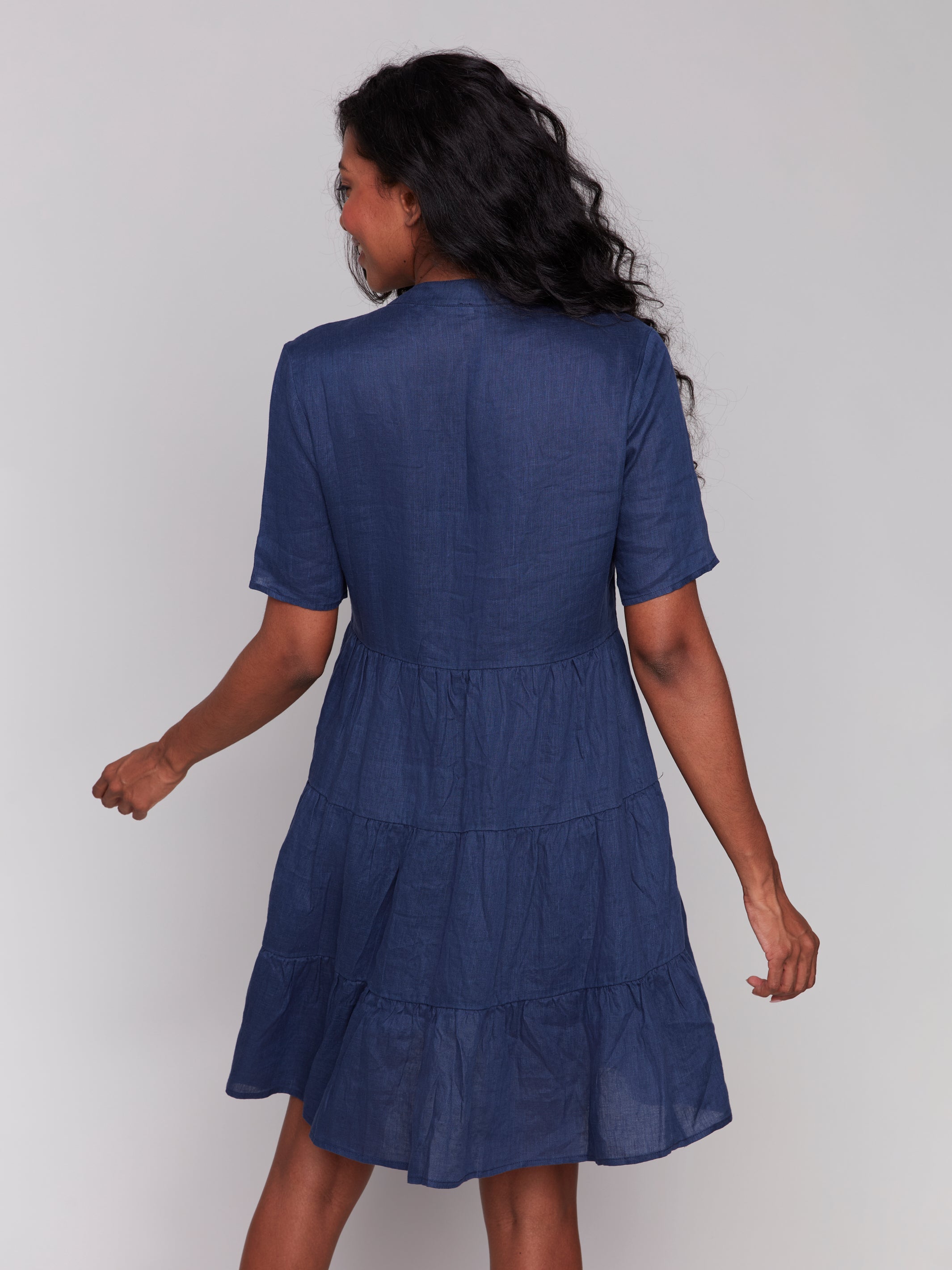 Robe en Lin à Volants