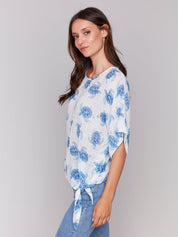 Top Coton Gaz Imprimé Tortue