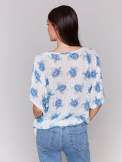 Top Coton Gaz Imprimé Tortue