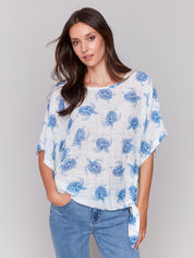 Top Coton Gaz Imprimé Tortue
