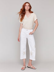 Pantalon Cheville Brodé