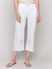 Pantalon Cheville Brodé