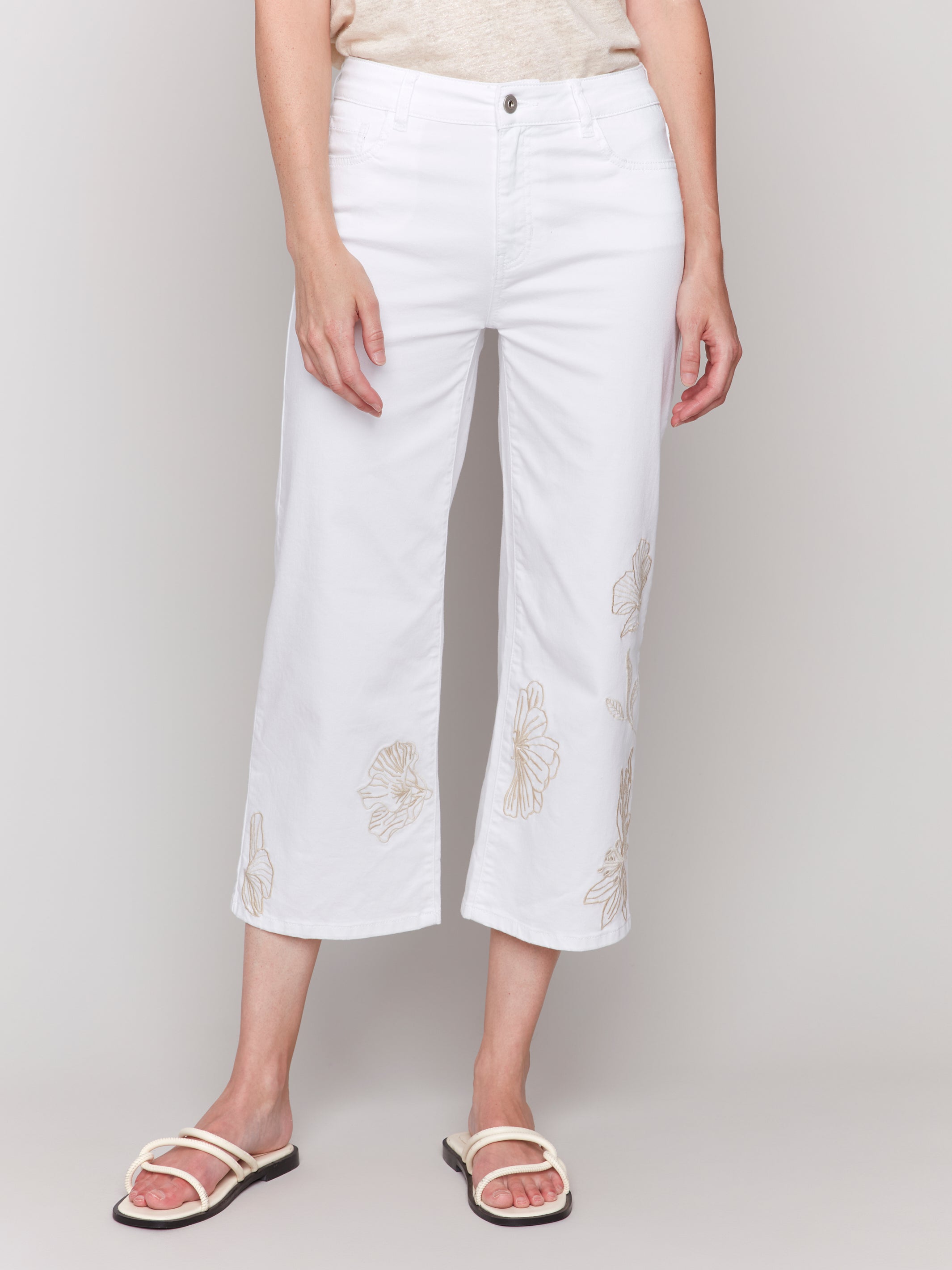 Pantalon Cheville Brodé