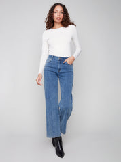 Jeans Coeurs Embossés