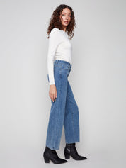 Jeans Coeurs Embossés