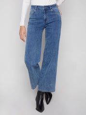 Jeans Coeurs Embossés