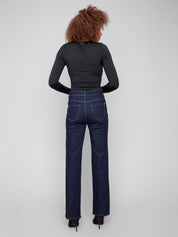 Jeans Jambe Droite Poches à l'Avant