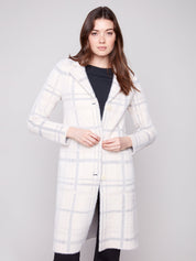Manteaux 3/4 à Carreaux en Tricot Peluche Ultra Doux