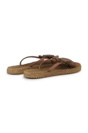 Sandale Flip Flop Fleur en Rafia