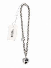 Collier Argent Court Pendentif Coeur