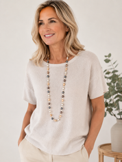 Collier Long Perles Colorées