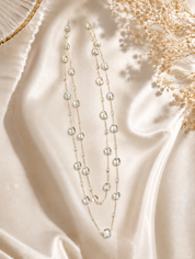 Collier 2 Rangs avec Pierres Holographique