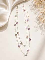 Collier 2 Rangs avec Pierres Holographique