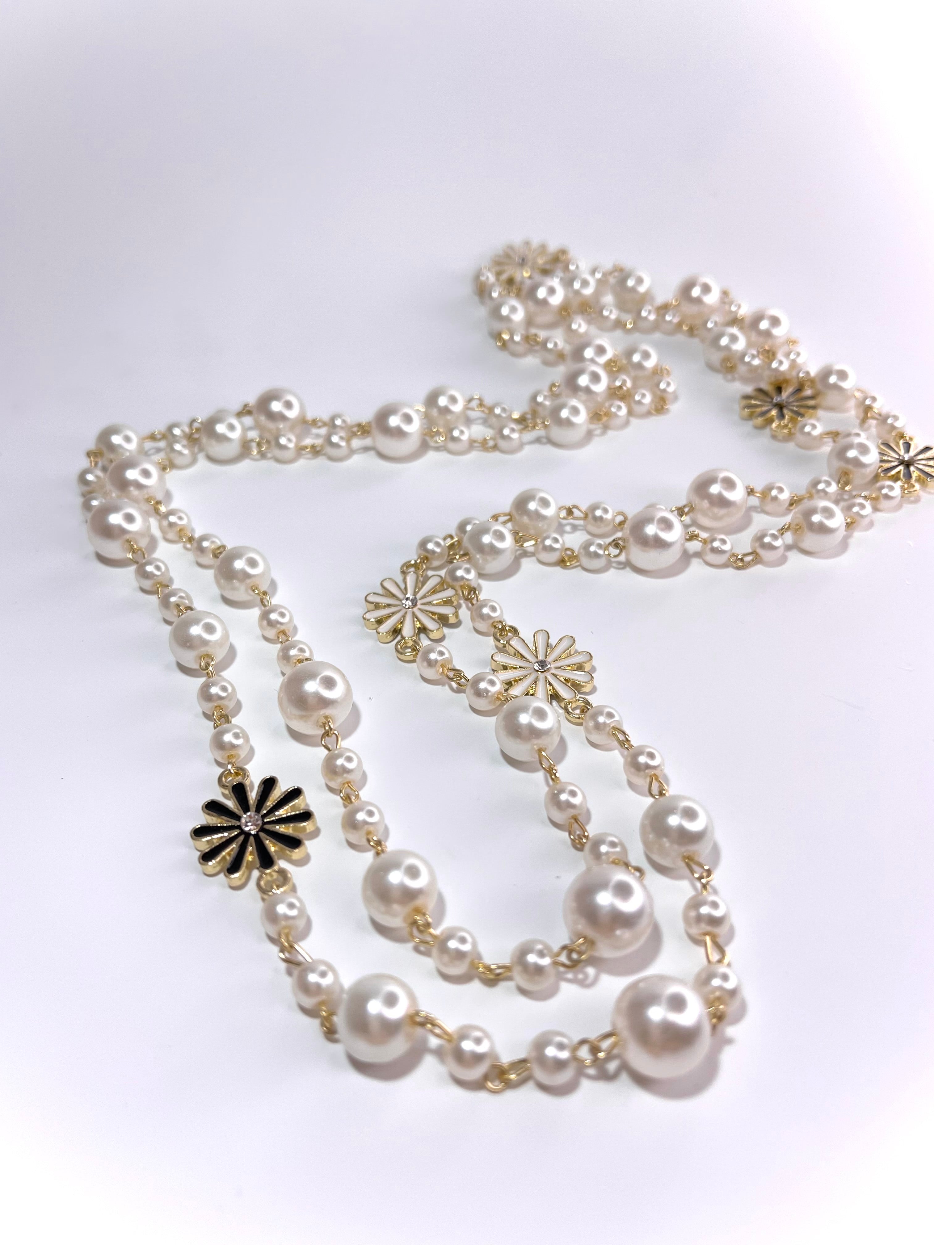 Collier Perles et Fleurs