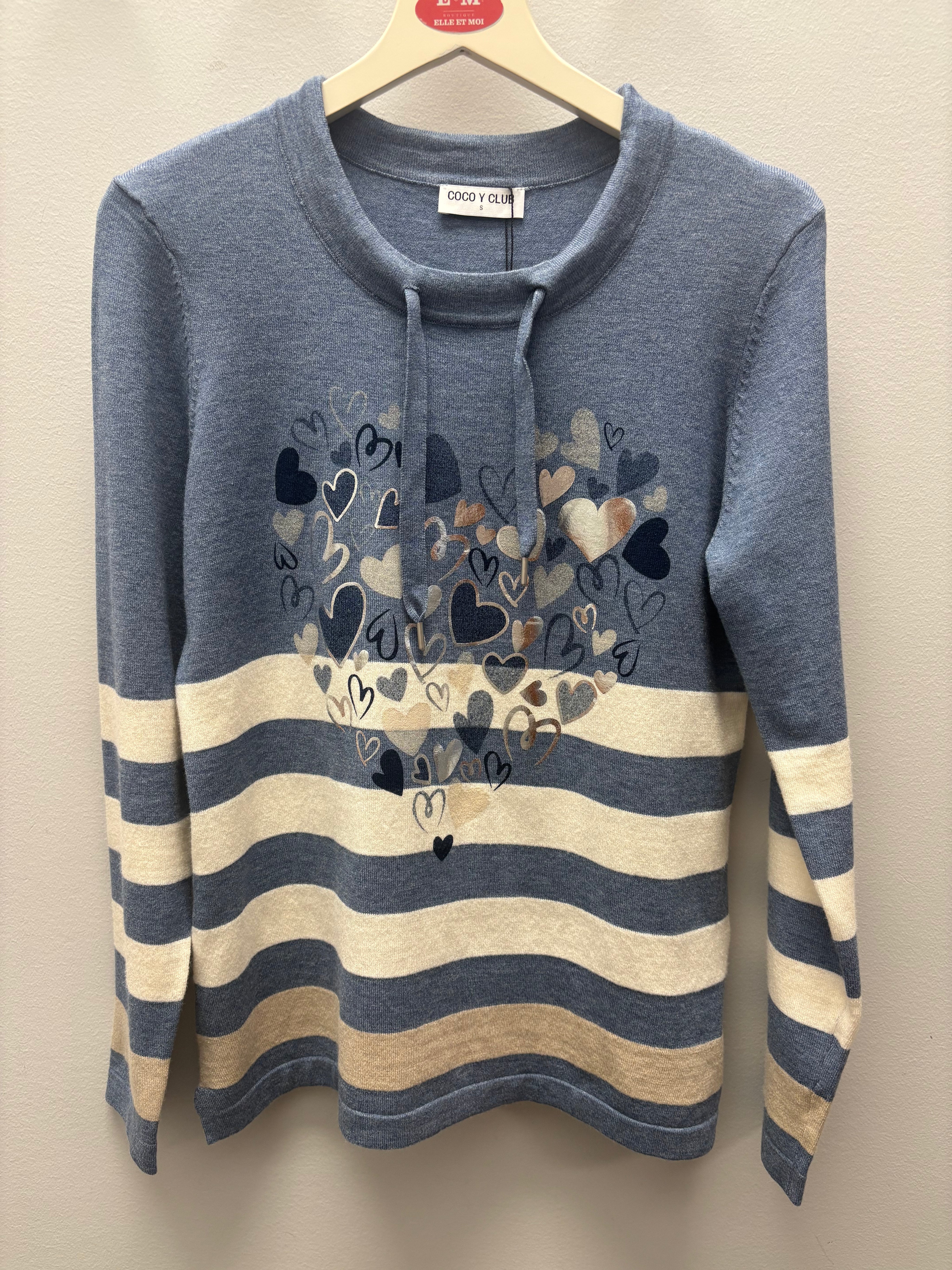 Chandail Tricot Léger avec Coeurs