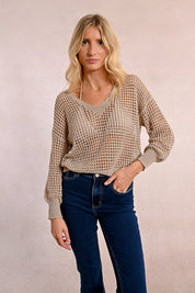 Chandail Crochet Ajouré Brillant