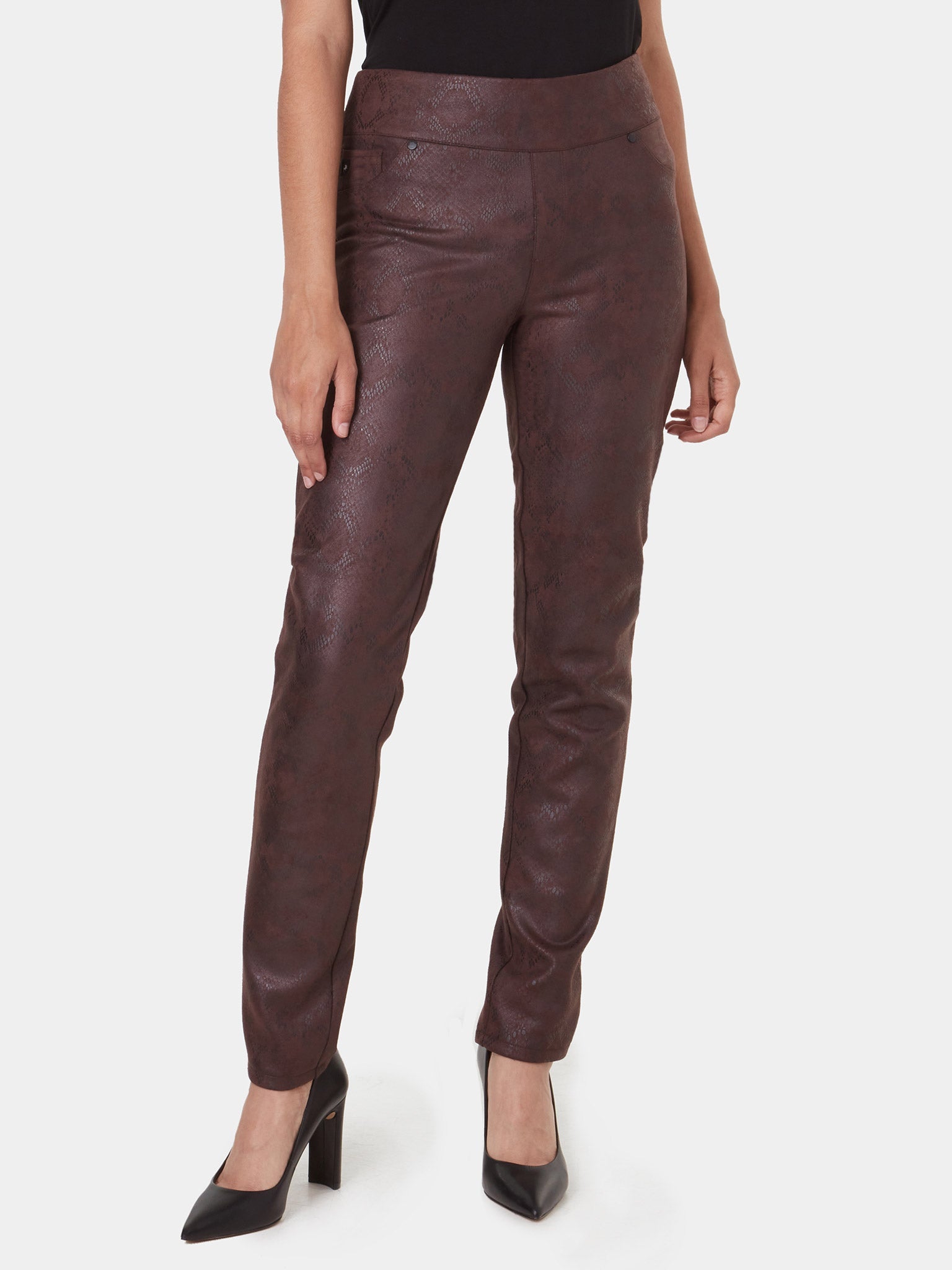Pantalon Sans Zip Étroit Effet Serpent