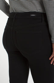 Capri Extensible en jeans Noir