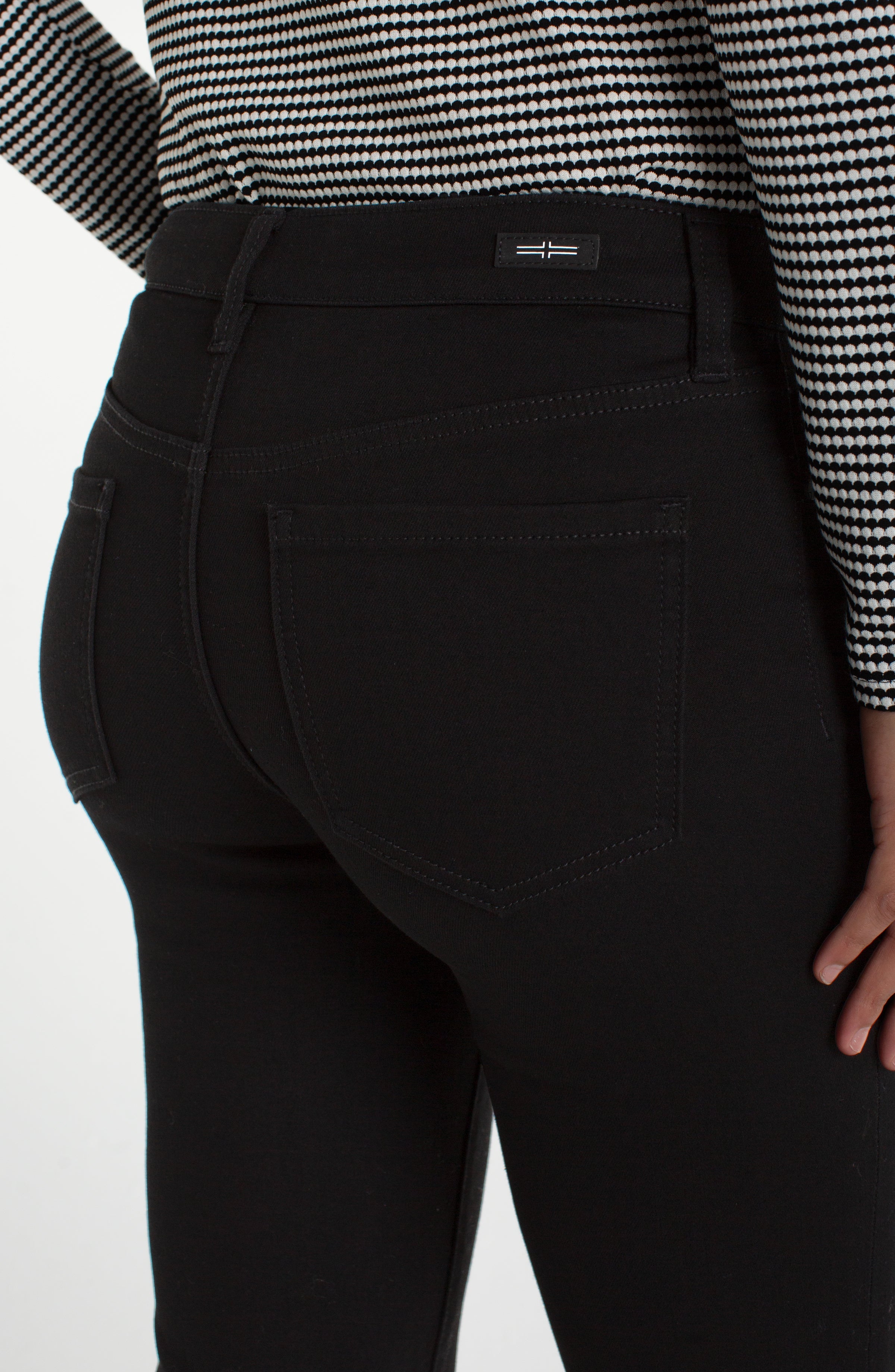 Capri Extensible en jeans Noir