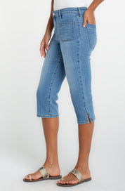 Capri en Jeans Extensible Poches à l'Avant