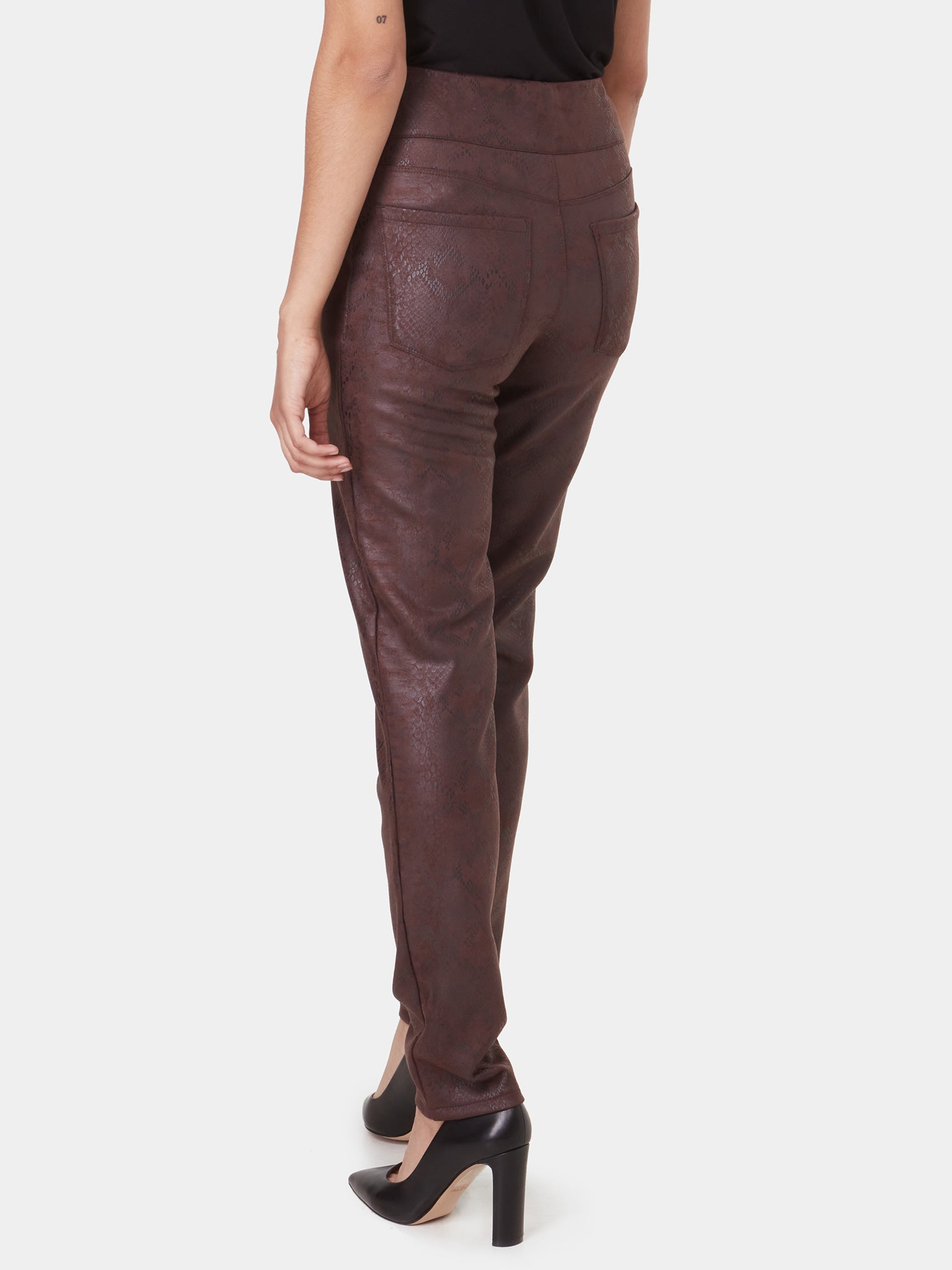 Pantalon Sans Zip Étroit Effet Serpent