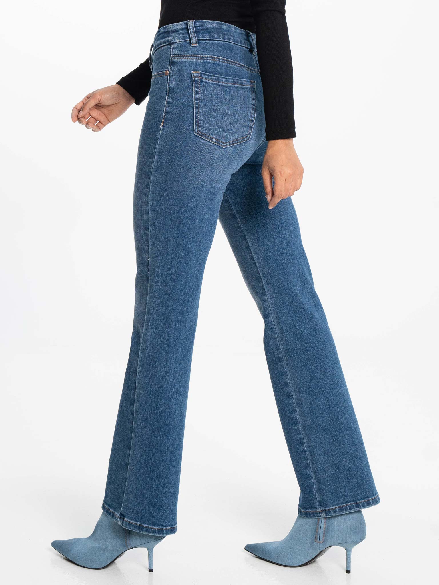 Jeans Droit  sans Fermeture Éclair