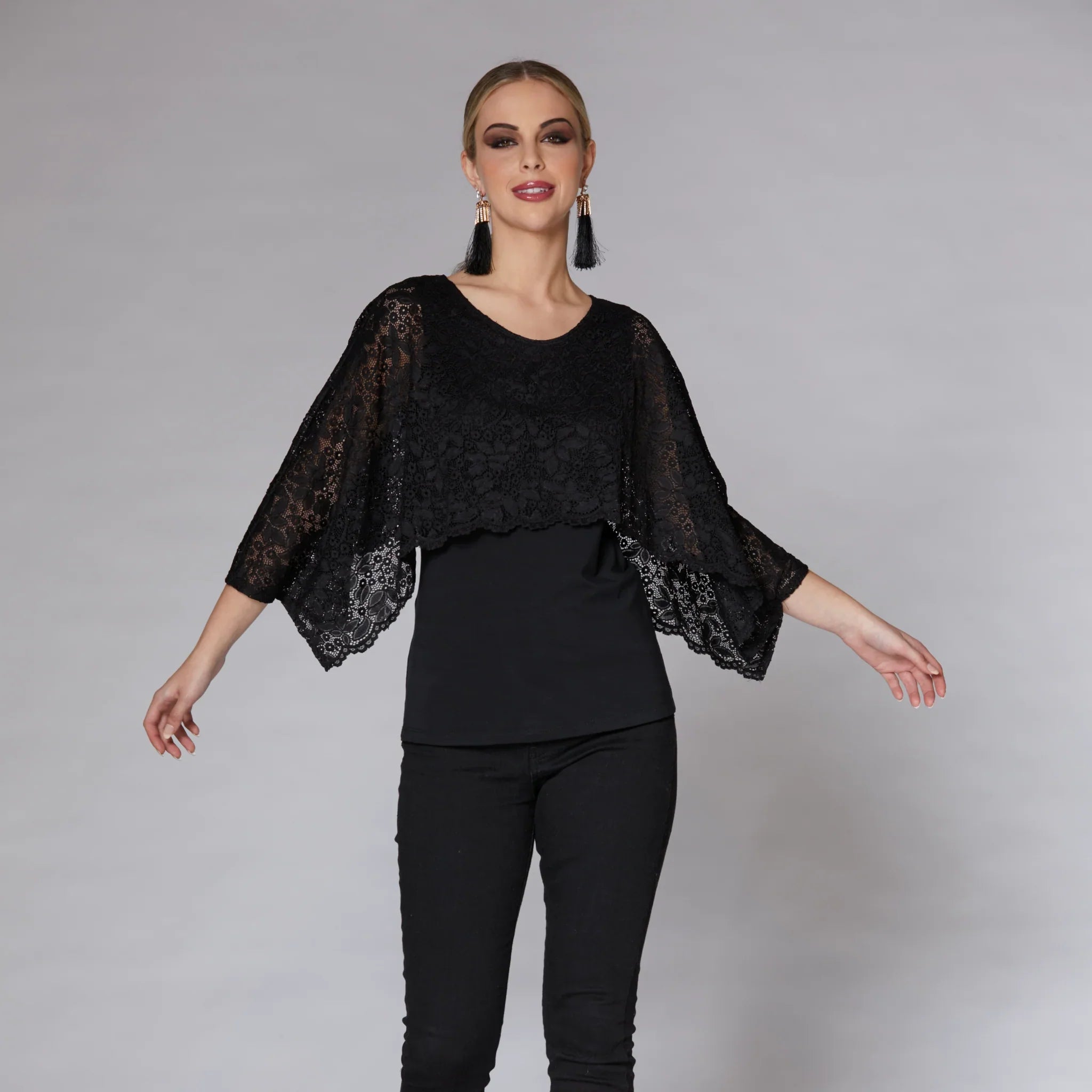 Top Poncho en Dentelle
