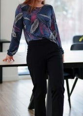 Pantalon Murphy noir à jambe droite pour femme de Rien ne se perd, tout se crée