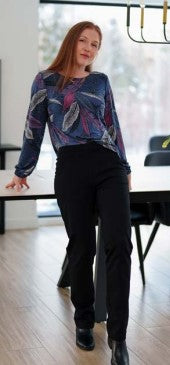 Pantalon Murphy noir à jambe droite pour femme de Rien ne se perd, tout se crée
