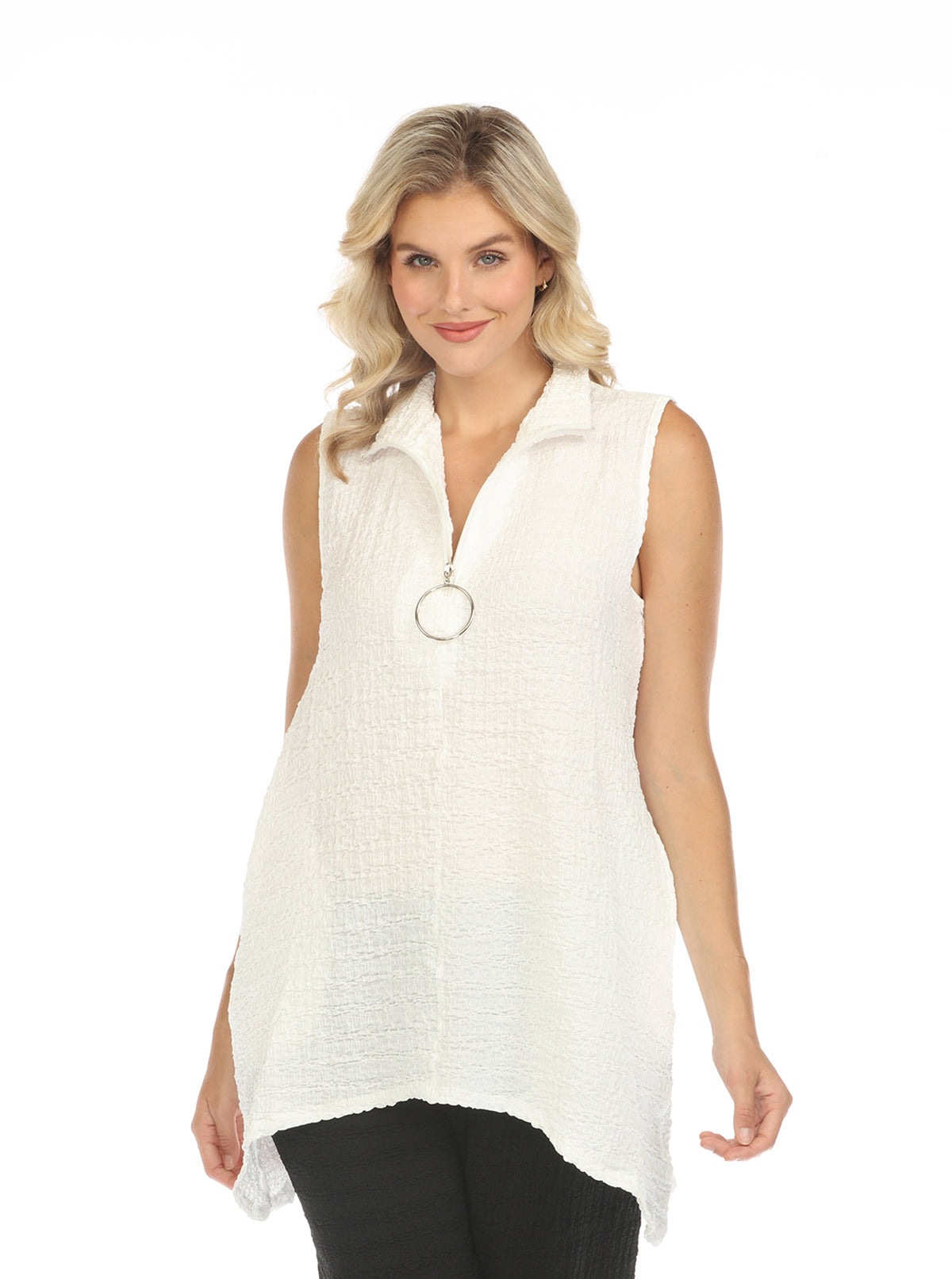 NT831W-White__inoah_Tunique_sans_Manche_1_4_de_Zip.jpg