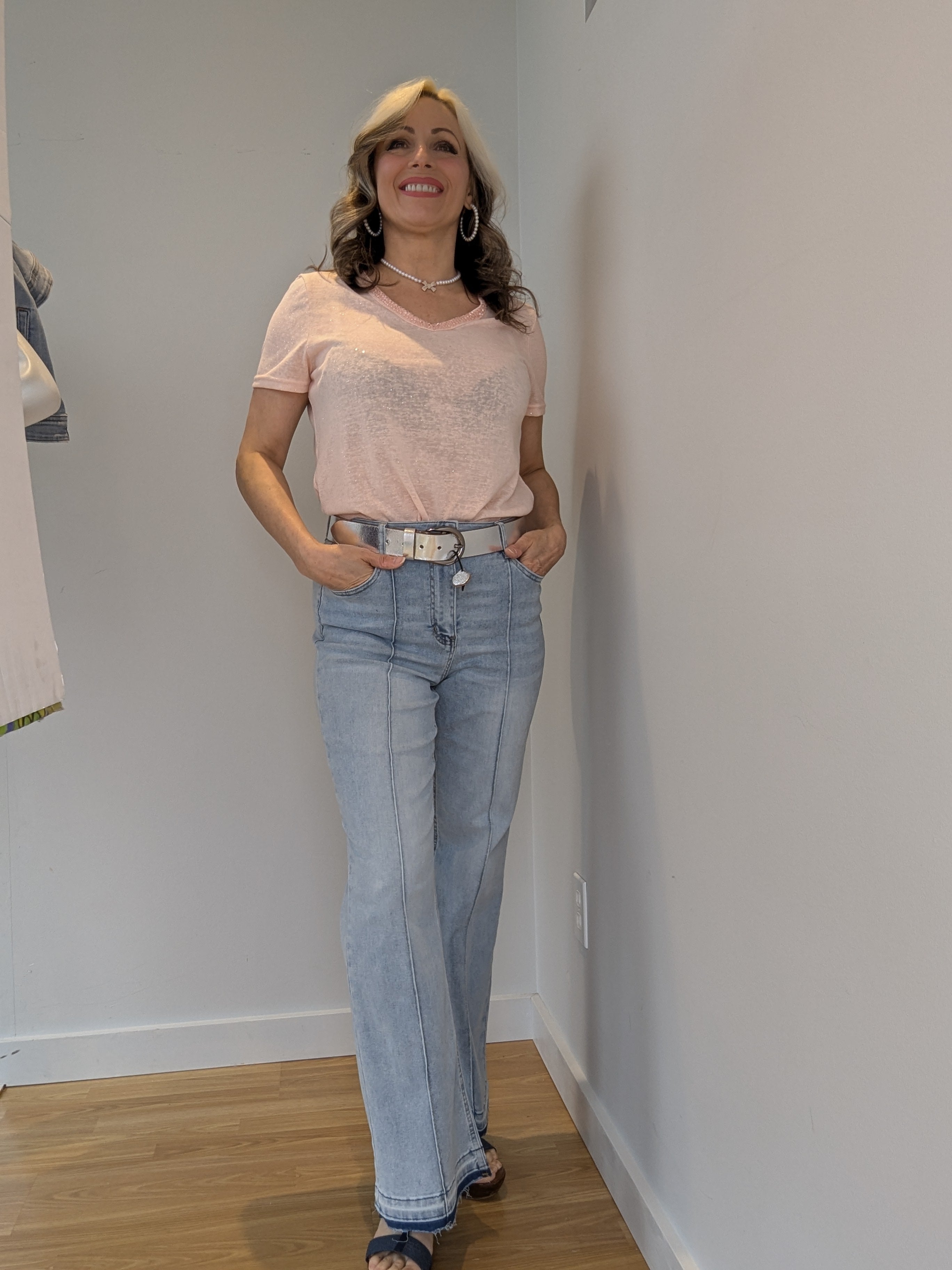 Jeans Bootcut Évasé Couture à l'Avant