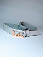 Ceinture Élastique Boucle Argent et Doré