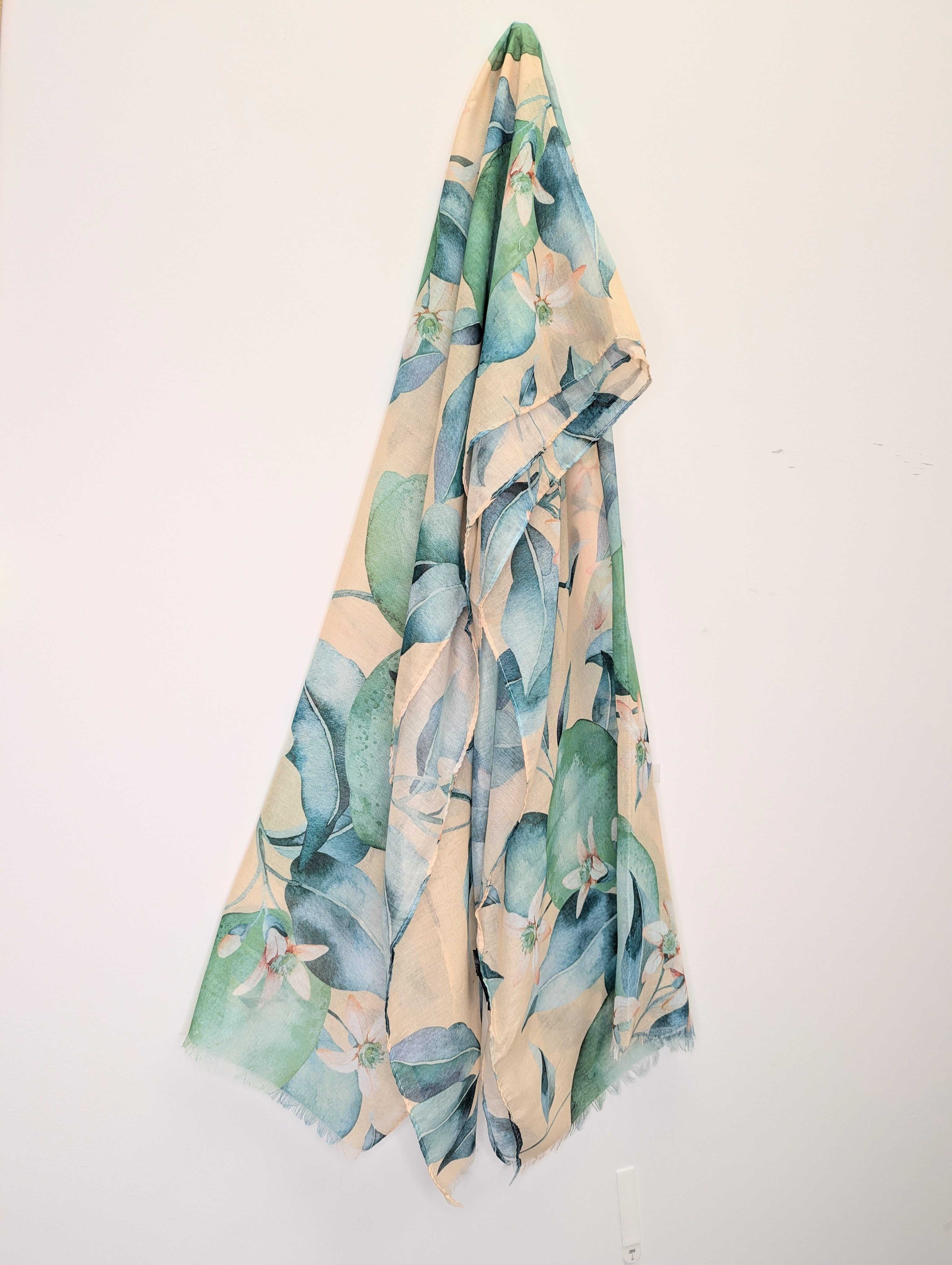 Foulard Imprimé Citrons et Fleurs