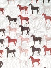 Foulard Bandana Imprimé Chevaux100% Soie