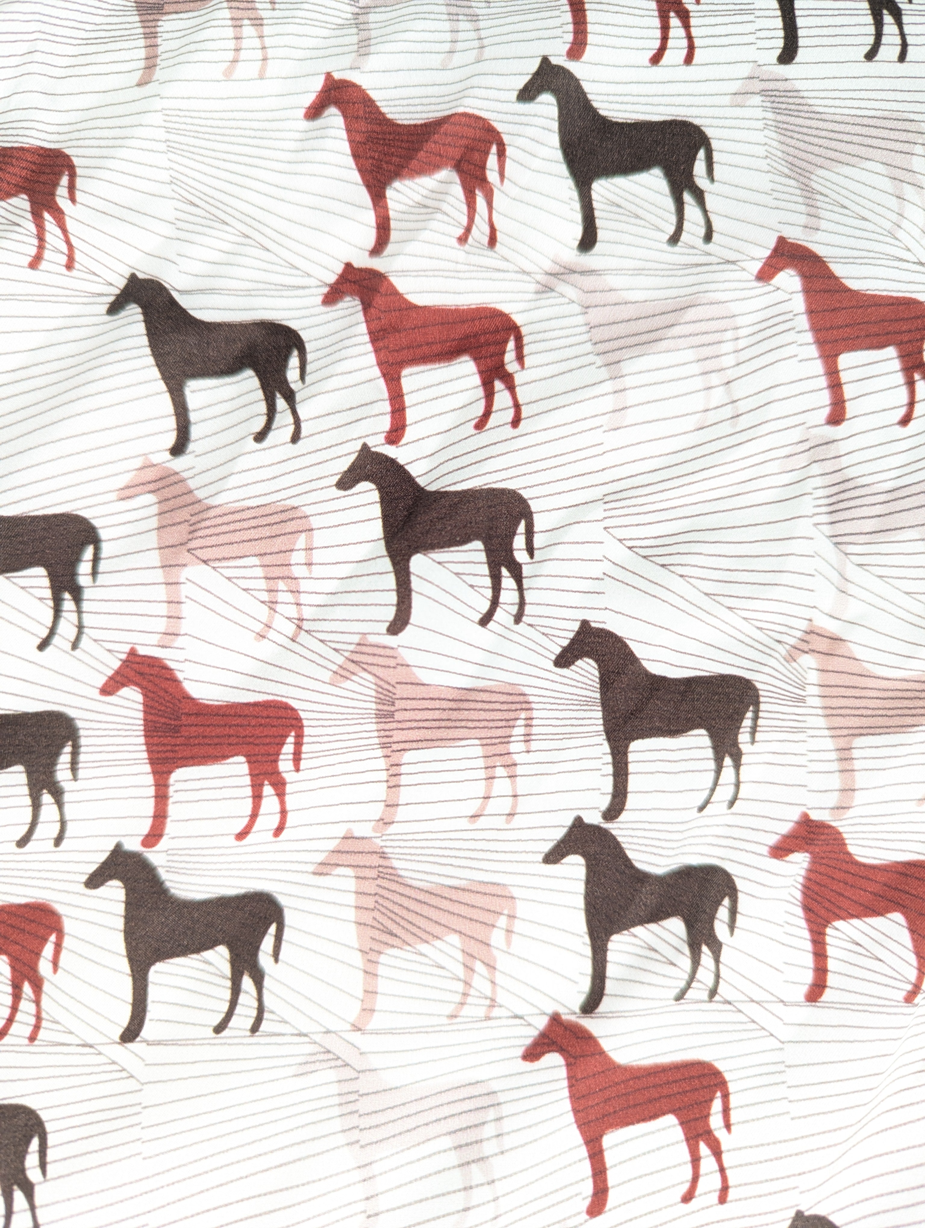 Foulard Bandana Imprimé Chevaux100% Soie