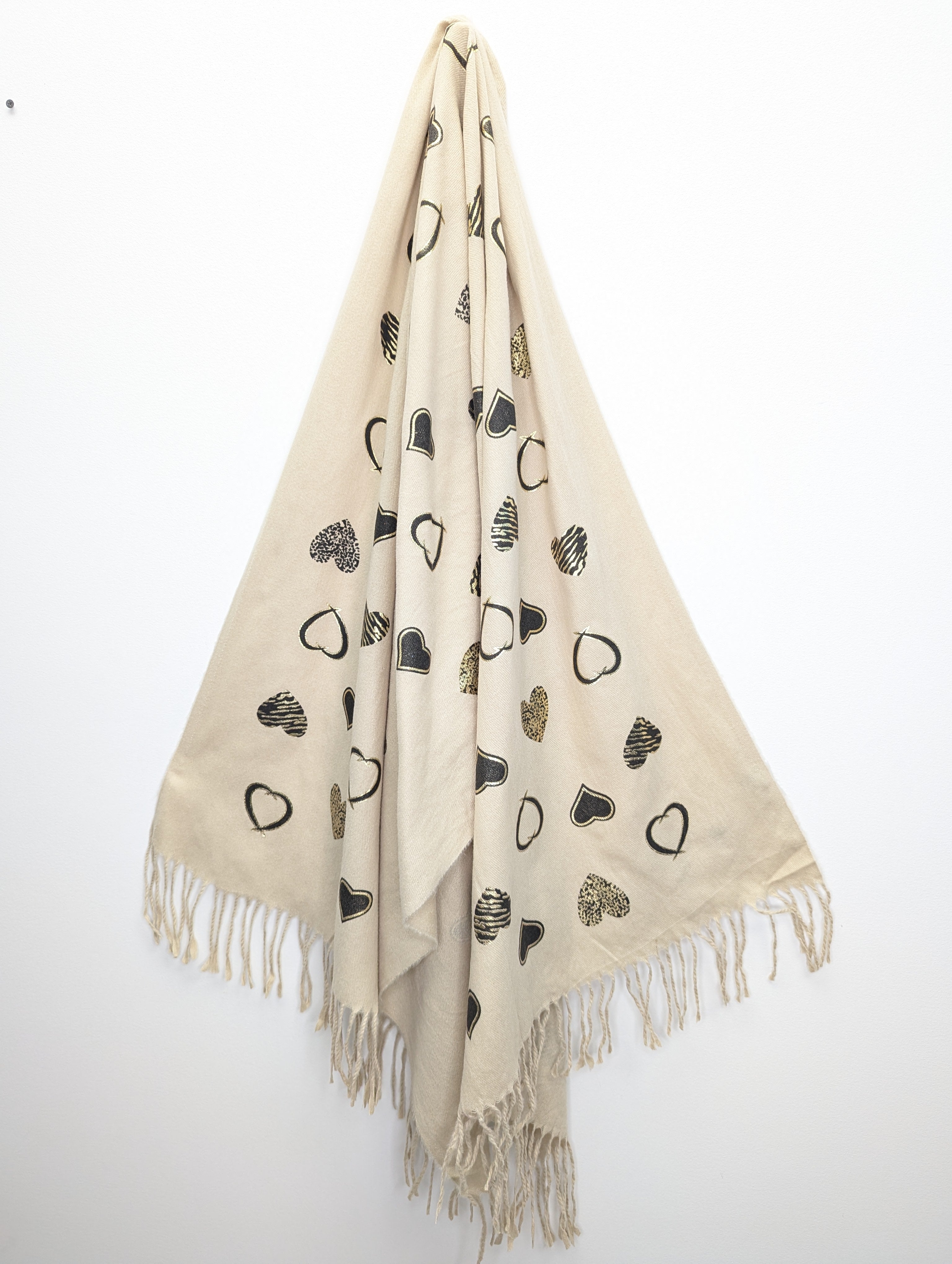 Foulard Imprimé de Coeurs