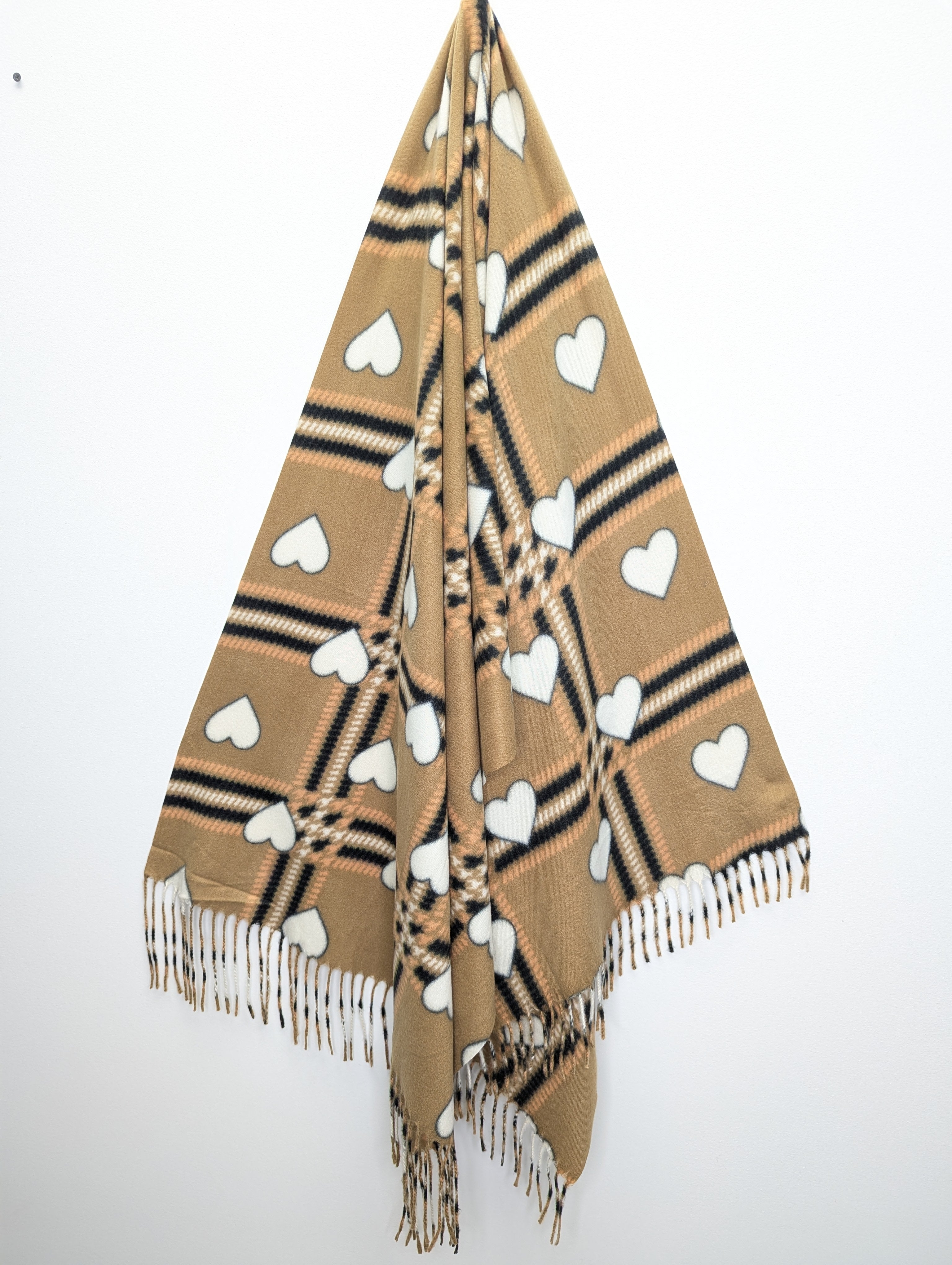 Foulard Carreaux avec Coeurs