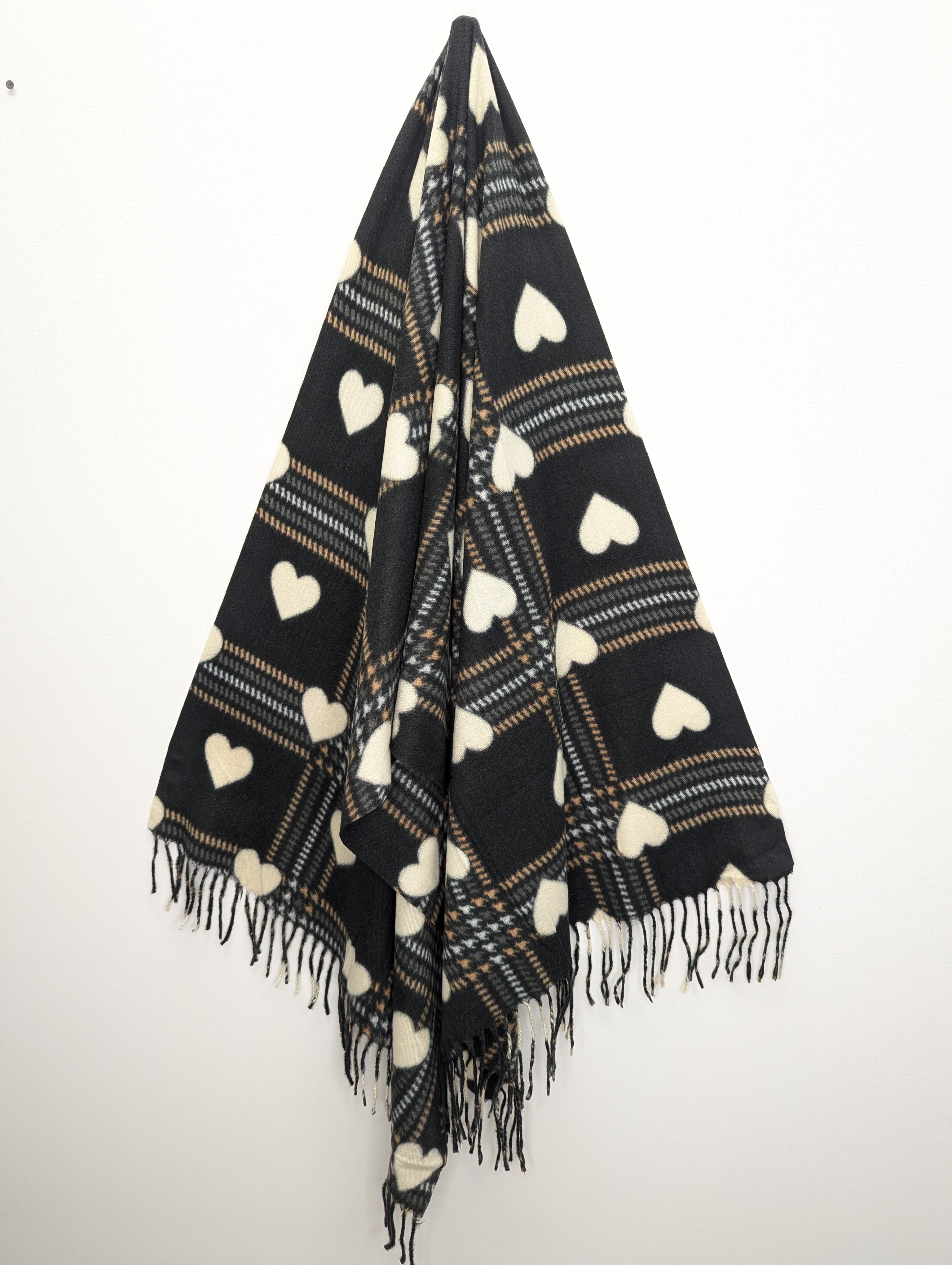 Foulard Carreaux avec Coeurs