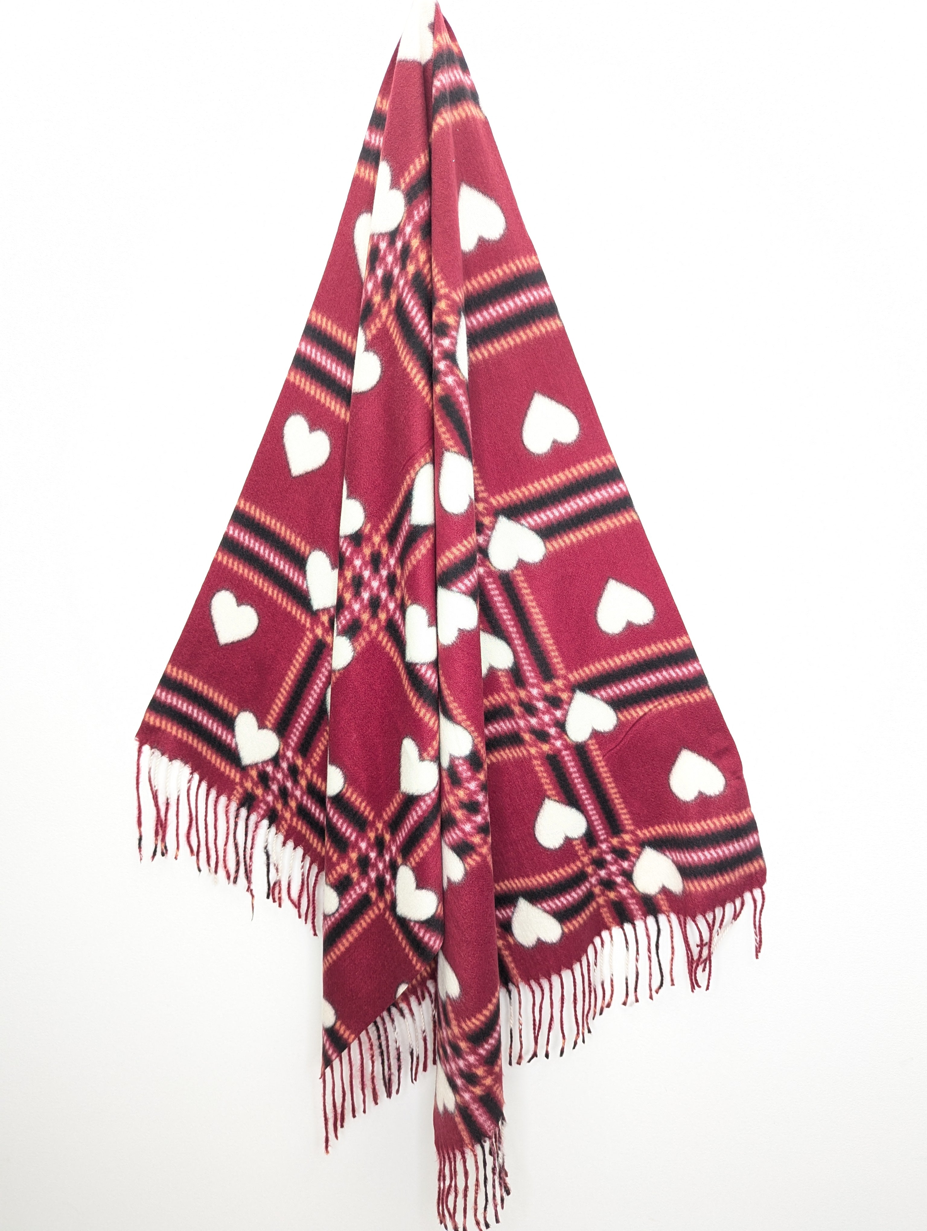 Foulard Carreaux avec Coeurs