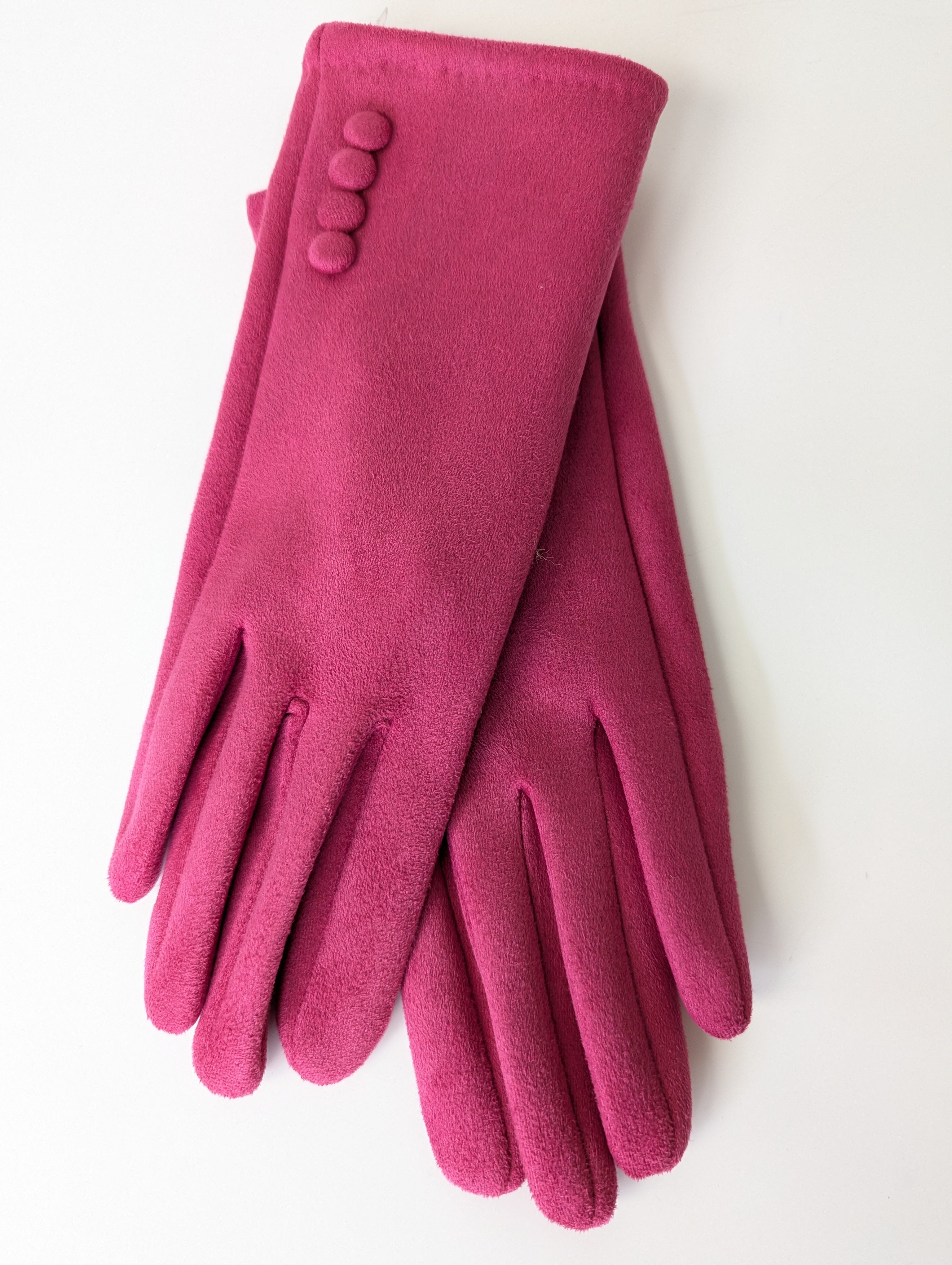 Gants Fuchsia à Boutons