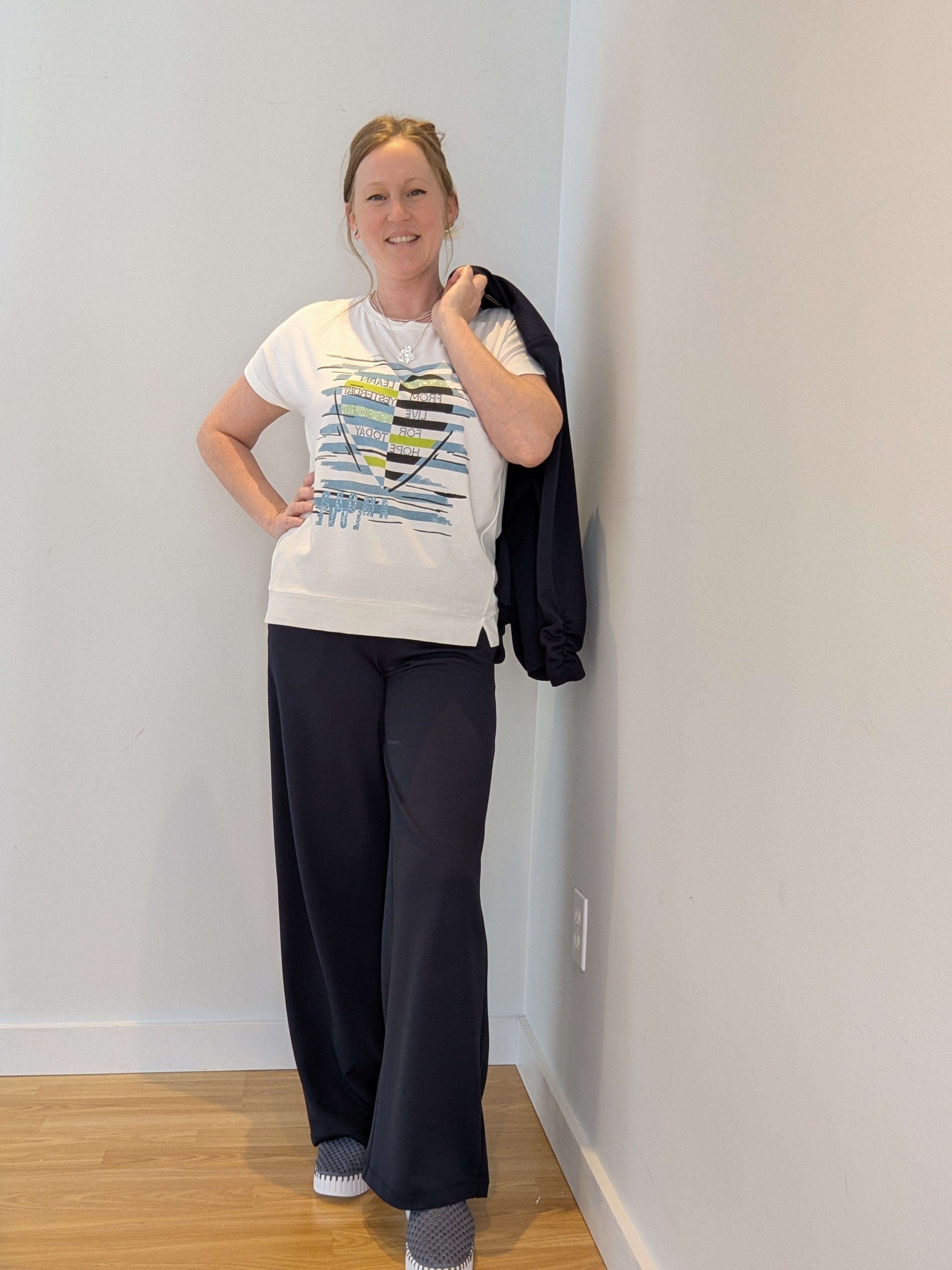 Chandail Manches Courtes Rayé Avec Coeur