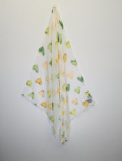 Foulard Léger Imprimé de Coeurs multicolores