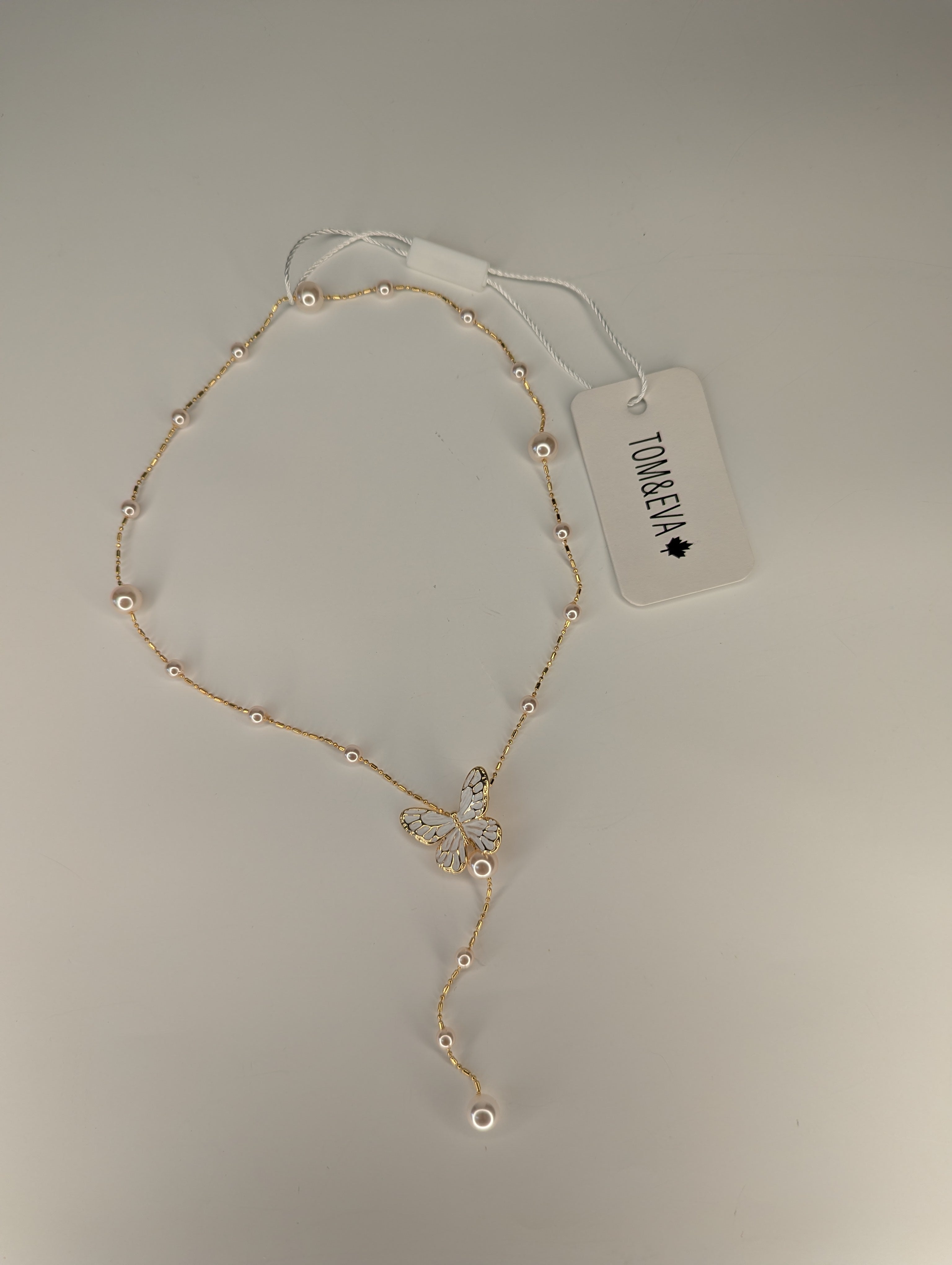 Collier Papillon et Perles