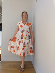 Robe Midi Imprimée Col en V