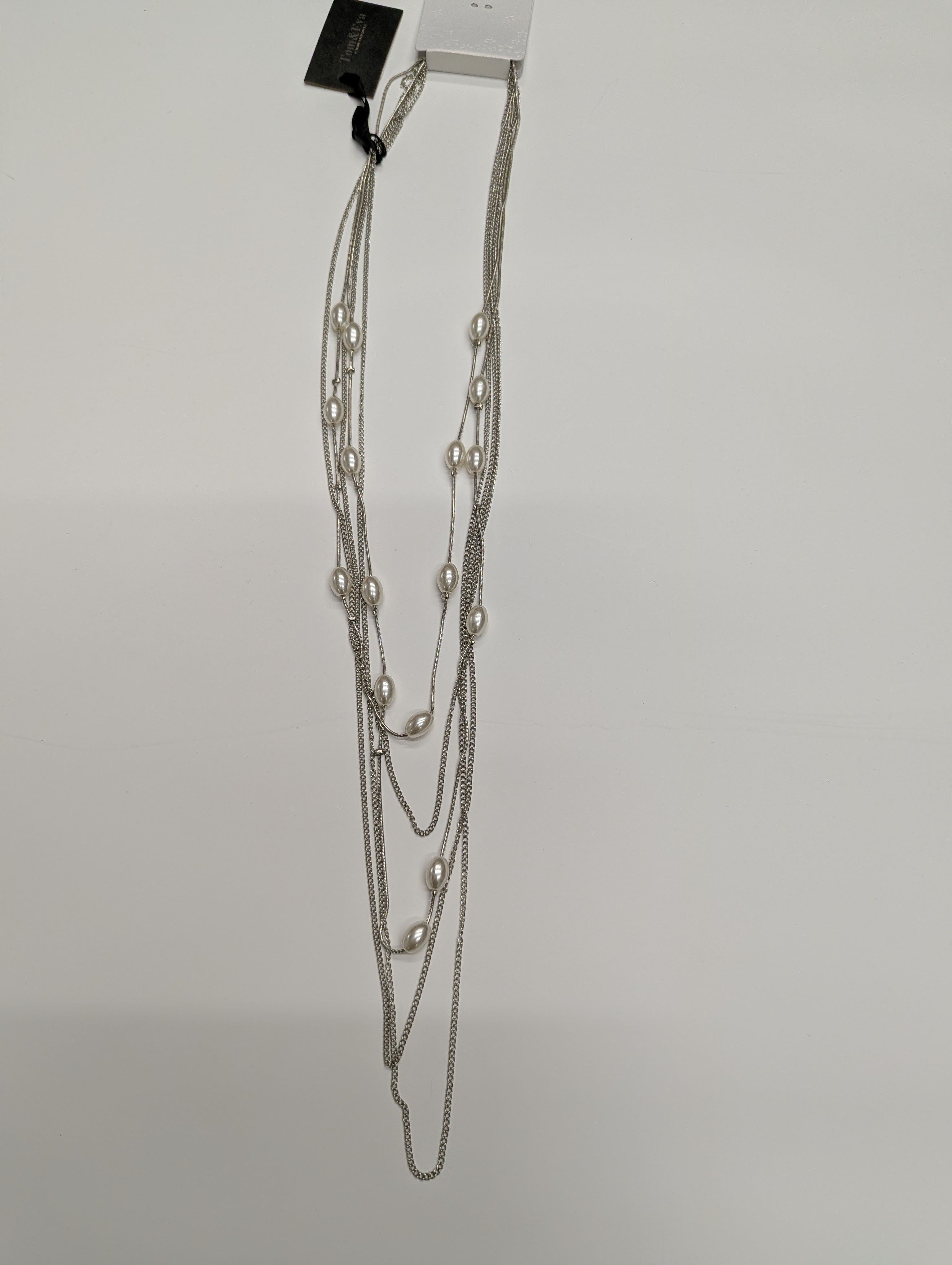 Collier 3 Rangs Long avec Perles