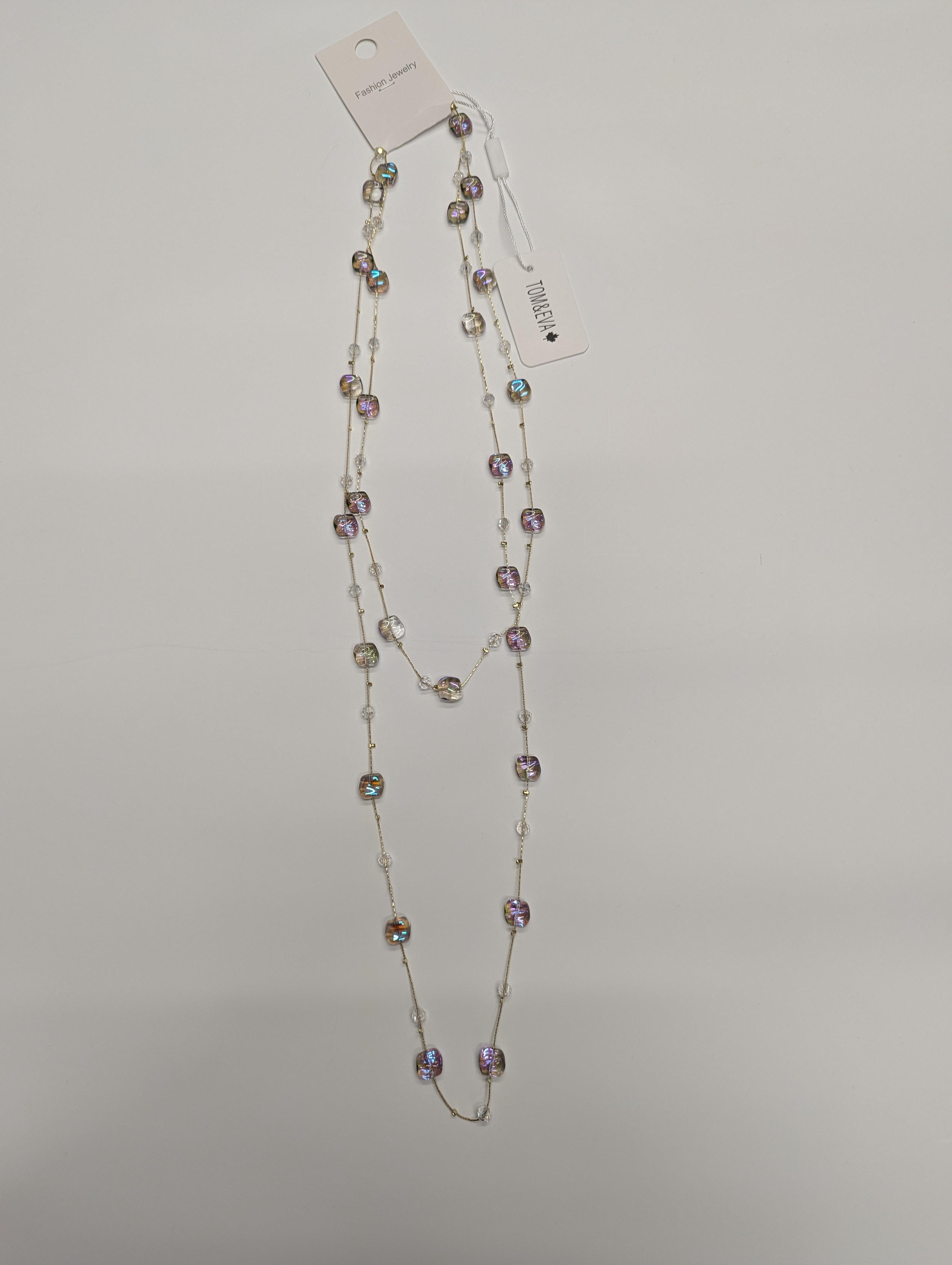 Collier 2 Rangs avec Pierres Holographique