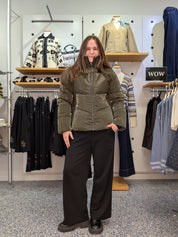 Manteau Matelassé Court à Capuchon